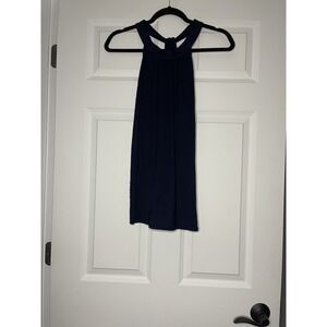 Loft Outlet Halter Neck Flowy Tank Top Large Navy New With Tags
